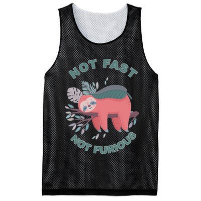 Not Fast Not Furious Sloth Cute Mesh Reversible Basketball Jersey Tank