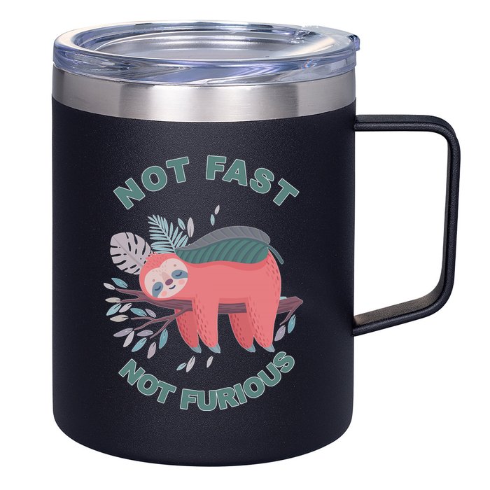 Not Fast Not Furious Sloth Cute 12oz Stainless Steel Coffee Mug