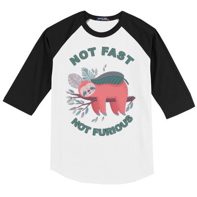 Not Fast Not Furious Sloth Cute Baseball Sleeve Shirt