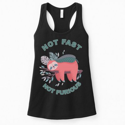 Not Fast Not Furious Sloth Cute Womens Tank Top