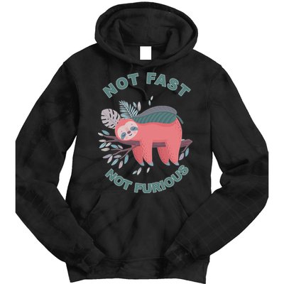 Not Fast Not Furious Sloth Cute Tie Dye Hoodie