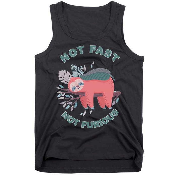 Not Fast Not Furious Sloth Cute Tank Top