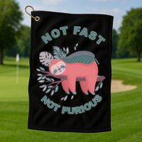 Not Fast Not Furious Sloth Cute Golf Towel