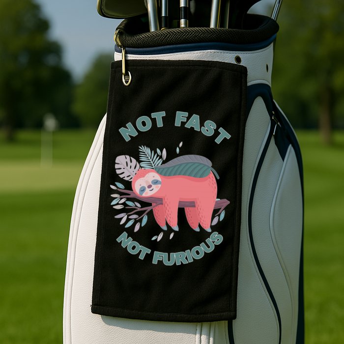 Not Fast Not Furious Sloth Cute Golf Towel