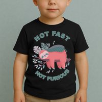 Not Fast Not Furious Sloth Cute Toddler T-Shirt