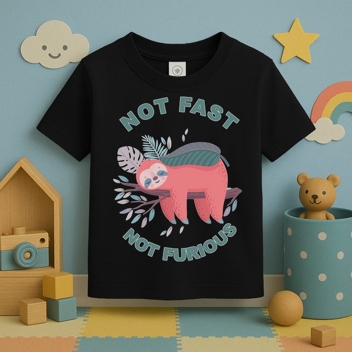 Not Fast Not Furious Sloth Cute Toddler T-Shirt