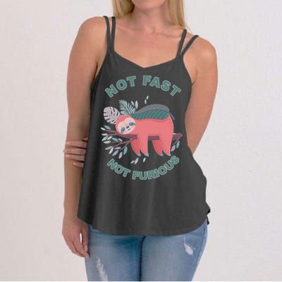 Not Fast Not Furious Sloth Cute Women's Strappy Tank
