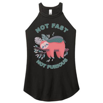Not Fast Not Furious Sloth Cute Women's Perfect Tri Rocker Tank