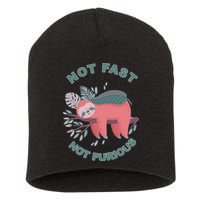 Not Fast Not Furious Sloth Cute Short Acrylic Beanie