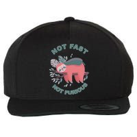 Not Fast Not Furious Sloth Cute Wool Snapback Cap