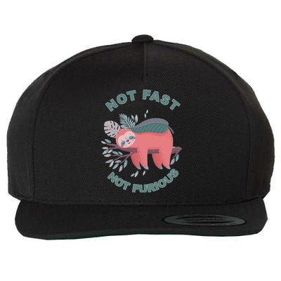 Not Fast Not Furious Sloth Cute Wool Snapback Cap