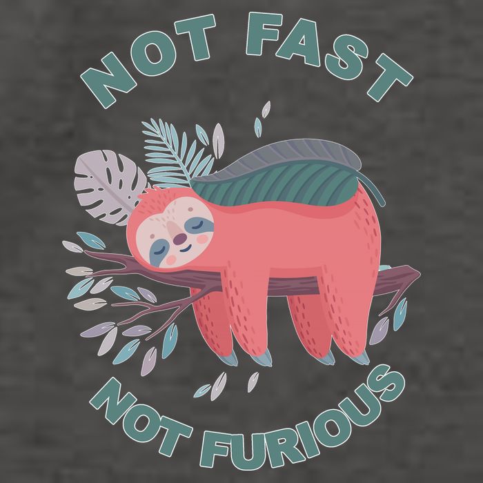 Not Fast Not Furious Sloth Cute Vector Backpack