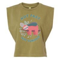 Not Fast Not Furious Sloth Cute Garment-Dyed Women's Muscle Tee