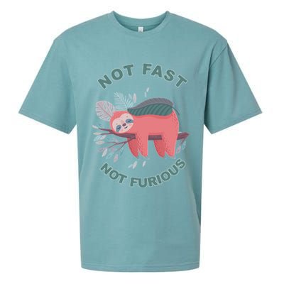 Not Fast Not Furious Sloth Cute Sueded Cloud Jersey T-Shirt