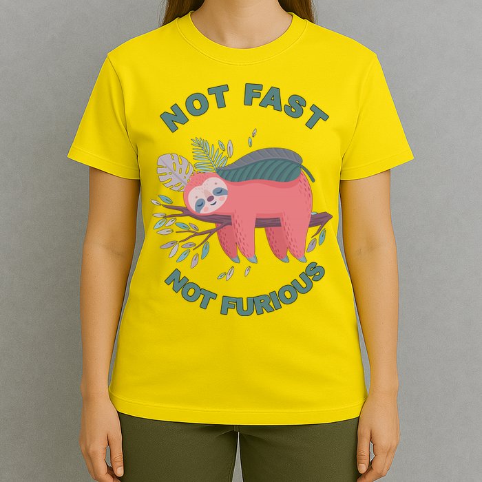 Not Fast Not Furious Sloth Cute T-Shirt