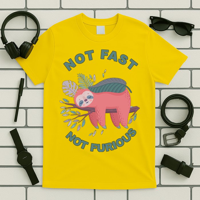 Not Fast Not Furious Sloth Cute T-Shirt
