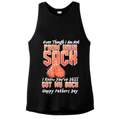 Not From Your Sack I Know You've Still Got My Back Ladies PosiCharge Tri-Blend Wicking Tank