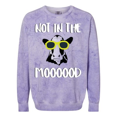 Not In The Moooood Colorblast Crewneck Sweatshirt