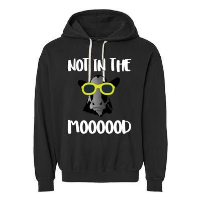 Not In The Moooood Garment-Dyed Fleece Hoodie