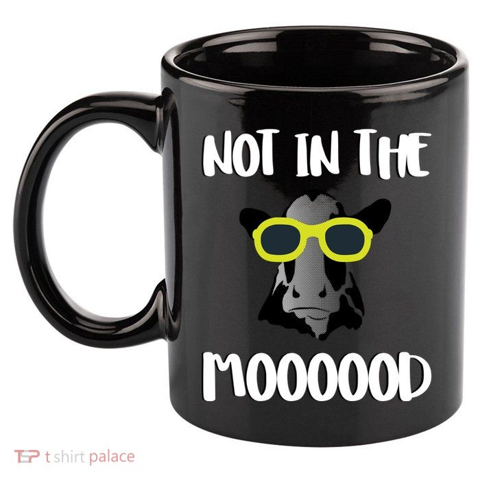 Not In The Moooood 11oz C Handle Ceramic Mug