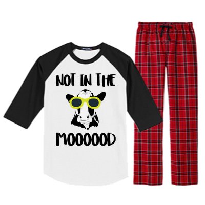 Not In The Moooood Raglan Sleeve Pajama Set