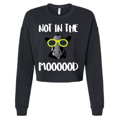 Not In The Moooood Cropped Pullover Crew