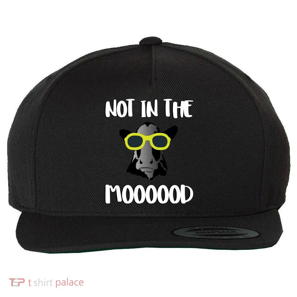 Not In The Moooood Wool Snapback Cap