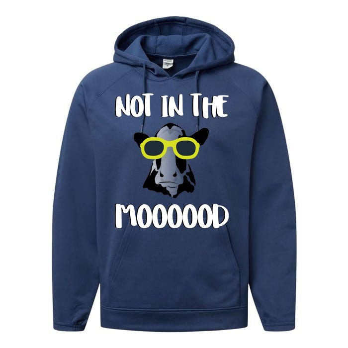 Not In The Moooood Performance Fleece Hoodie