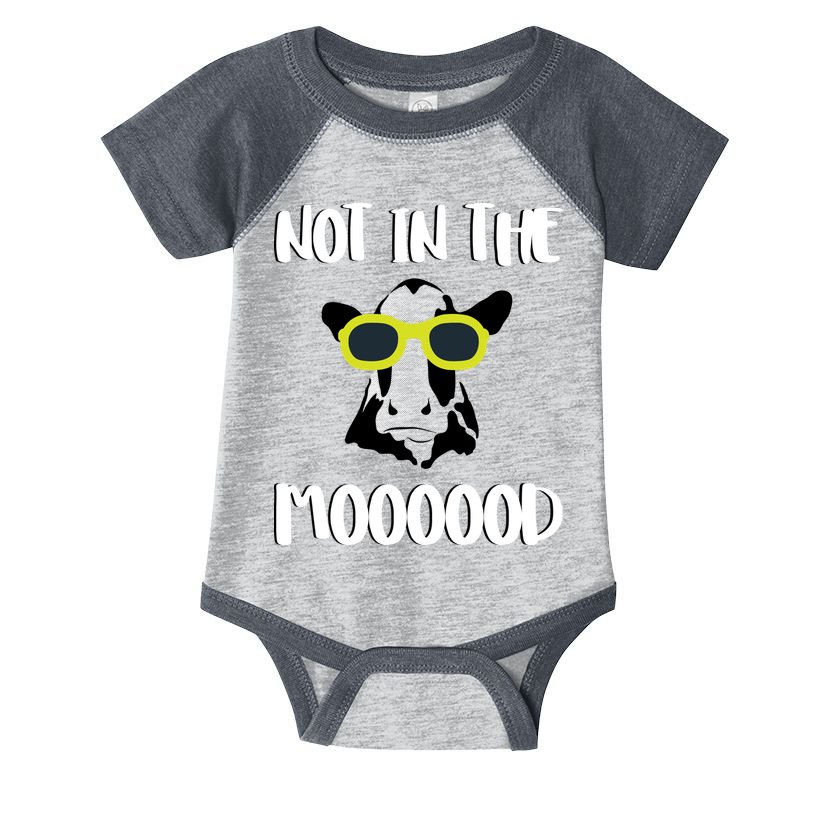 Not In The Moooood Infant Baby Jersey Bodysuit