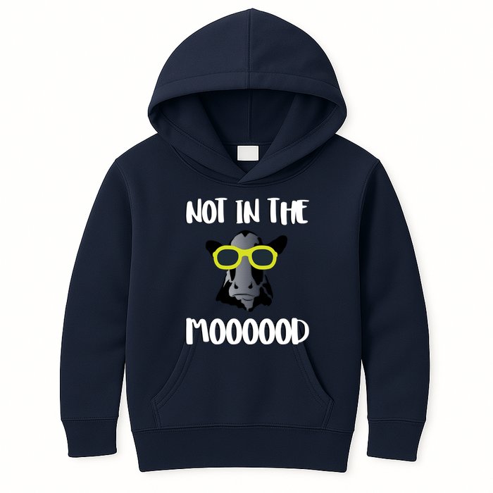 Not In The Moooood Kids Hoodie