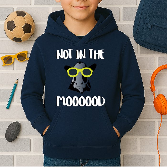 Not In The Moooood Kids Hoodie