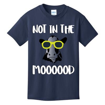 Not In The Moooood Kids T-Shirt