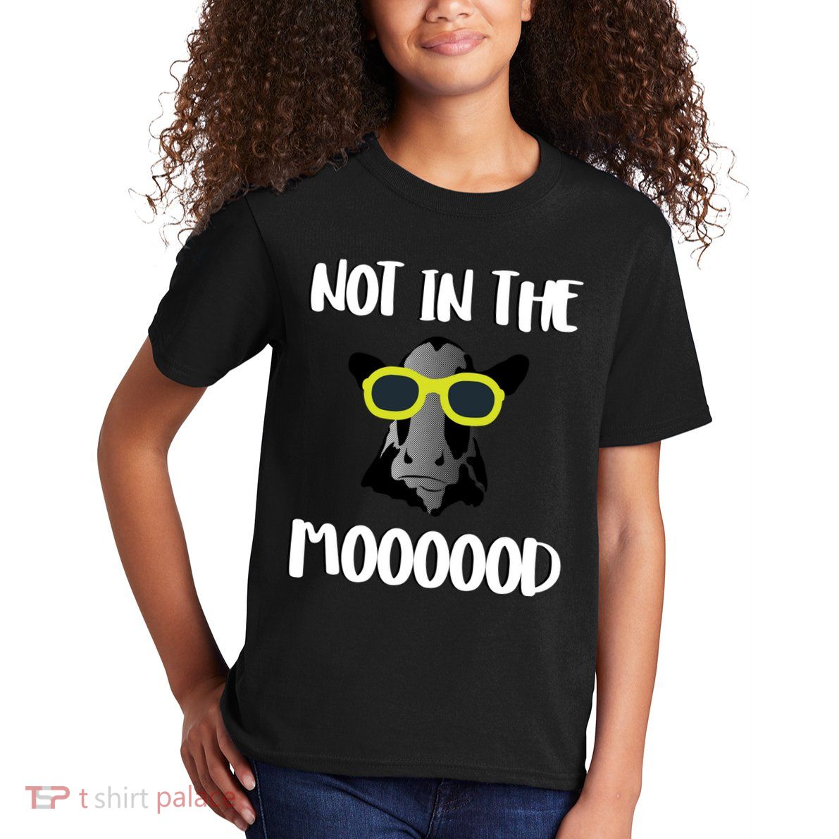 Not In The Moooood Kids T-Shirt