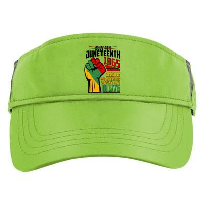 Not July 4th Juneteenth 1865 My Ancestors Weren't Free In 1776 Adult Drive Performance Visor