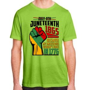 Not July 4th Juneteenth 1865 My Ancestors Weren't Free In 1776 Adult ChromaSoft Performance T-Shirt