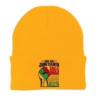 Not July 4th Juneteenth 1865 My Ancestors Weren't Free In 1776 Knit Cap Winter Beanie