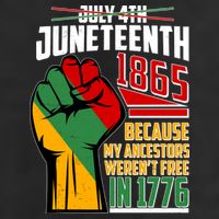 Not July 4th Juneteenth 1865 My Ancestors Weren't Free In 1776 Garment-Dyed Fleece Hoodie