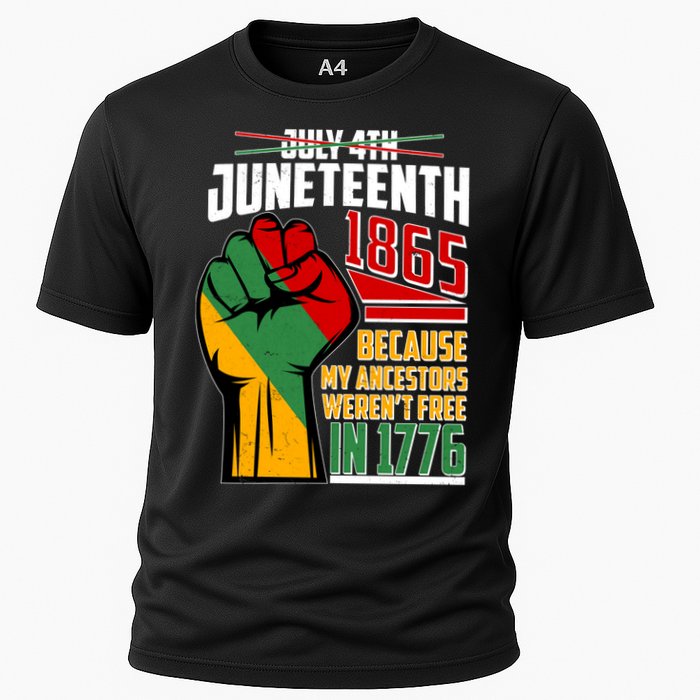 Not July 4th Juneteenth 1865 My Ancestors Weren't Free In 1776 Cooling Performance Crew T-Shirt