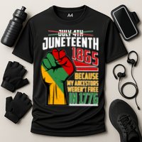 Not July 4th Juneteenth 1865 My Ancestors Weren't Free In 1776 Cooling Performance Crew T-Shirt