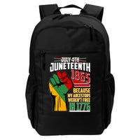 Not July 4th Juneteenth 1865 My Ancestors Weren't Free In 1776 Backpack
