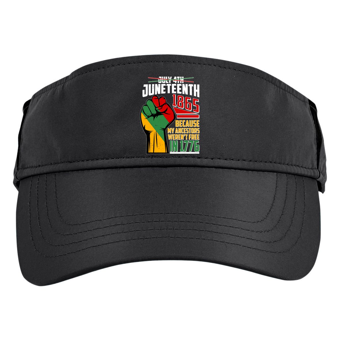 Not July 4th Juneteenth 1865 My Ancestors Weren't Free In 1776 Adult Drive Performance Visor