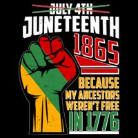 Not July 4th Juneteenth 1865 My Ancestors Weren't Free In 1776 16 in Basic Backpack