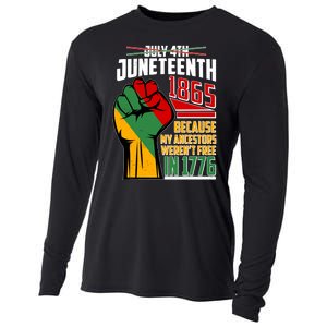 Not July 4th Juneteenth 1865 My Ancestors Weren't Free In 1776 Cooling Performance Long Sleeve Crew