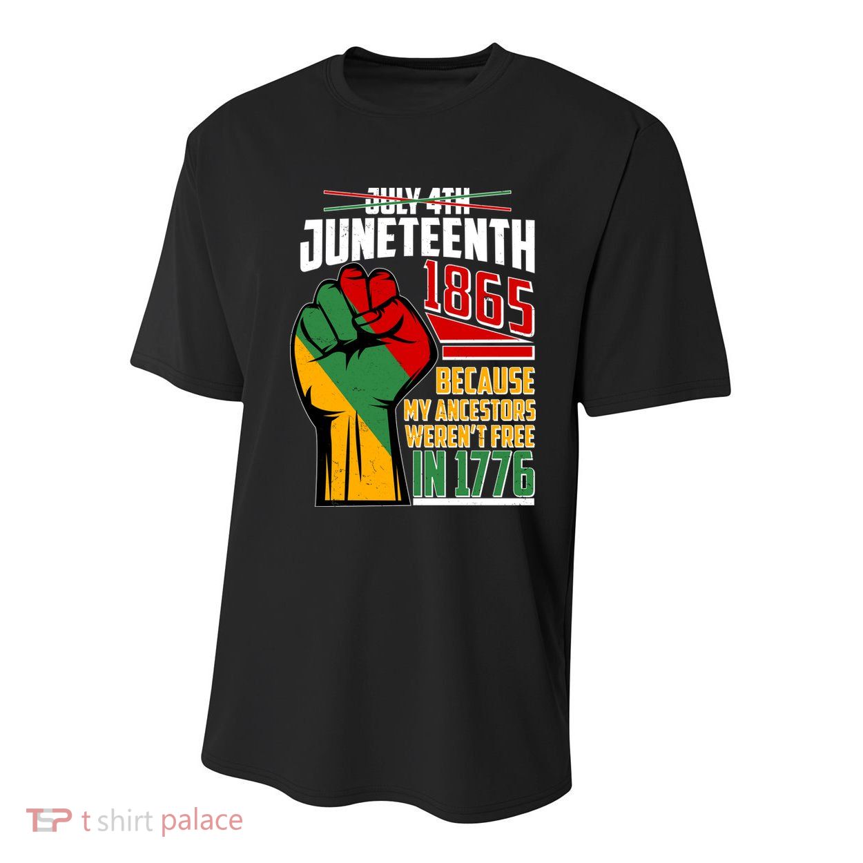Not July 4th Juneteenth 1865 My Ancestors Weren't Free In 1776 Youth Performance Sprint T-Shirt