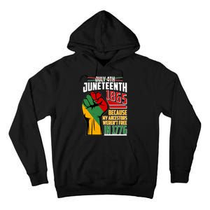 Not July 4th Juneteenth 1865 My Ancestors Weren't Free In 1776 Tall Hoodie