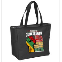 Not July 4th Juneteenth 1865 My Ancestors Weren't Free In 1776 Zip Tote Bag