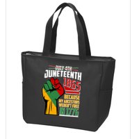 Not July 4th Juneteenth 1865 My Ancestors Weren't Free In 1776 Zip Tote Bag