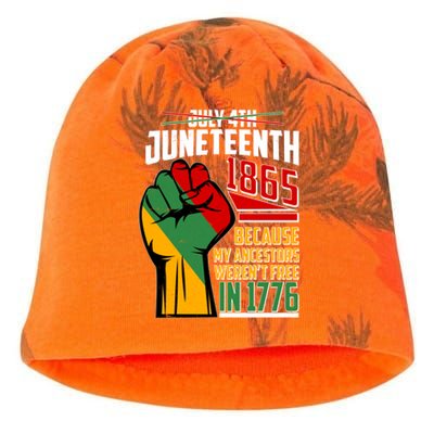 Not July 4th Juneteenth 1865 My Ancestors Weren't Free In 1776 Kati - Camo Knit Beanie