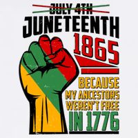 Not July 4th Juneteenth 1865 My Ancestors Weren't Free In 1776 Garment-Dyed Sweatshirt