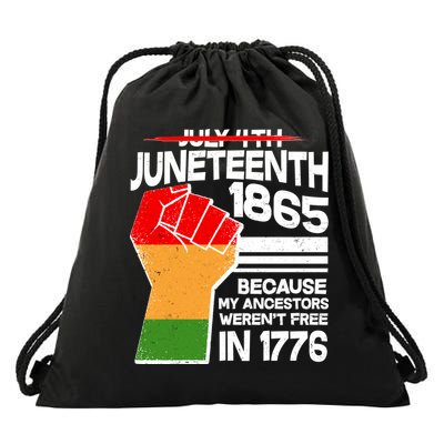 Not July 4th Juneteenth 1885 Drawstring Bag
